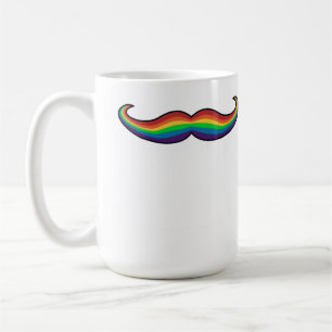 Regenbogen-Schnurrbart-Tasse Tasse