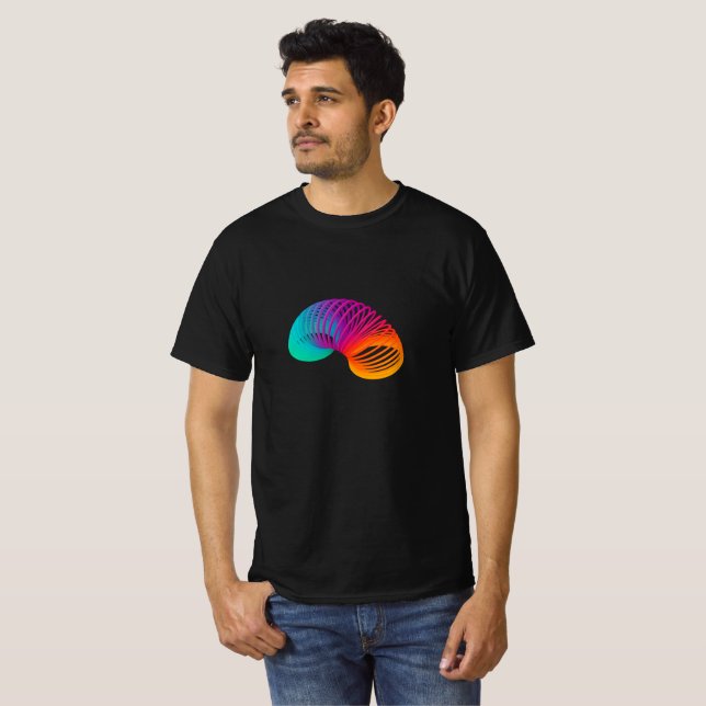 Regenbogen-Schraubenfeder-Spielzeug T-Shirt (Vorne ganz)