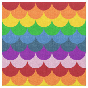 Regenbogen-Schuppenmuster der Meerjungfrau glänzen Stoff