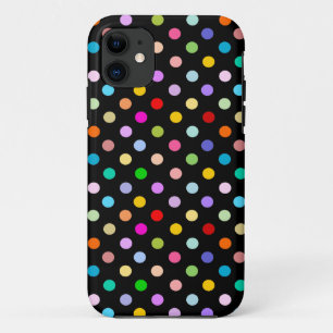 Regenbogen- & schwarzes Punkte-Muster iPhone 11 Hülle