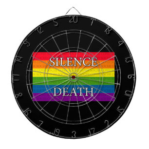 Regenbogen - Schweigen = Tod Dartscheibe