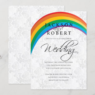 Regenbogen Schwule Hochzeitseinladung Einladung