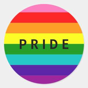 Regenbogen, Schwule und Sympathisanten Runder Aufkleber