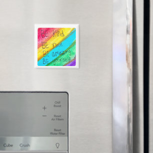 Regenbogen SEI nett SEI du selbst Inspirierender S Magnet