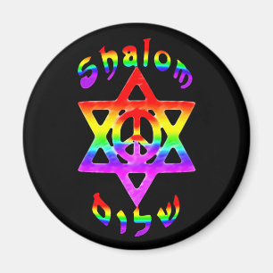 Regenbogen Shalom Magneten Magnet