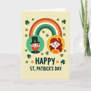 Regenbogen-Shamrock-Texturkarte Karte