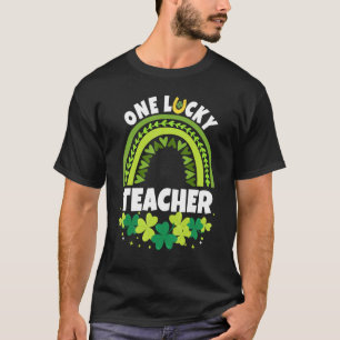 Regenbogen Shamrocks Herzen St Patricku2019s Tag E T-Shirt