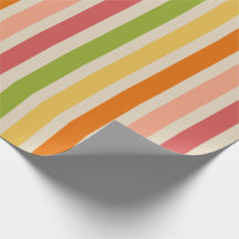 Regenbogen-Sherbet-Vintage-Streifen-Geschenkpapier