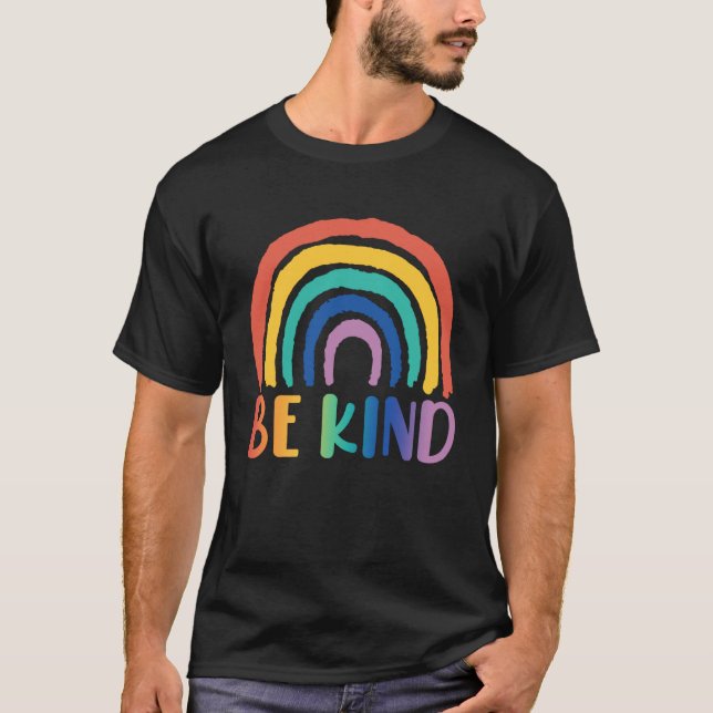 Regenbogen sind nette Menschen hinter mir, die Wel T-Shirt (Vorderseite)