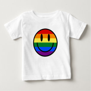 Regenbogen-Smiley Baby T-shirt