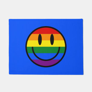Regenbogen-Smiley Fußmatte