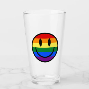 Regenbogen-Smiley Glas