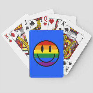 Regenbogen-Smiley Spielkarten