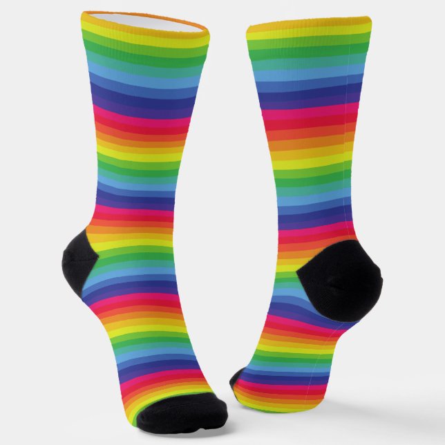 Regenbogen Socken (Gewinkelt)