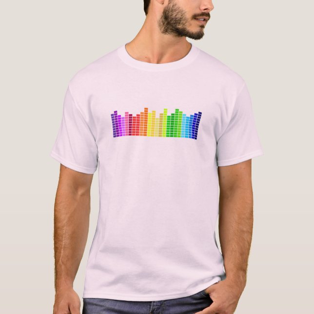 Regenbogen-solides Stangen-T-Shirt T-Shirt (Vorderseite)