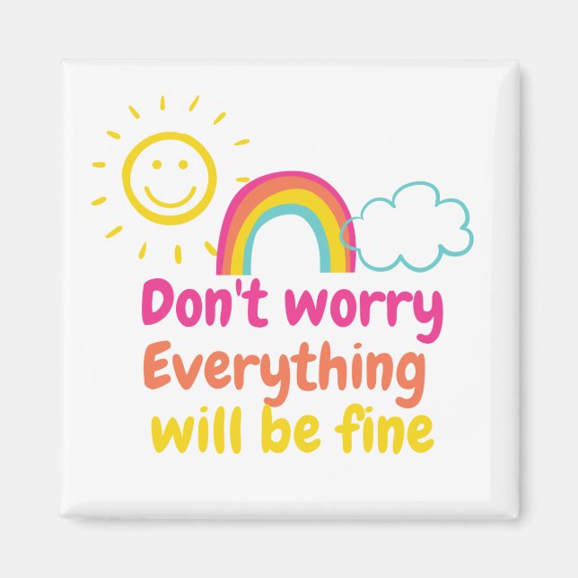 Regenbogen, Sonne, Wolke Magnet (Vorne)