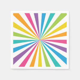 Regenbogen-Sonnenstrahl Serviette