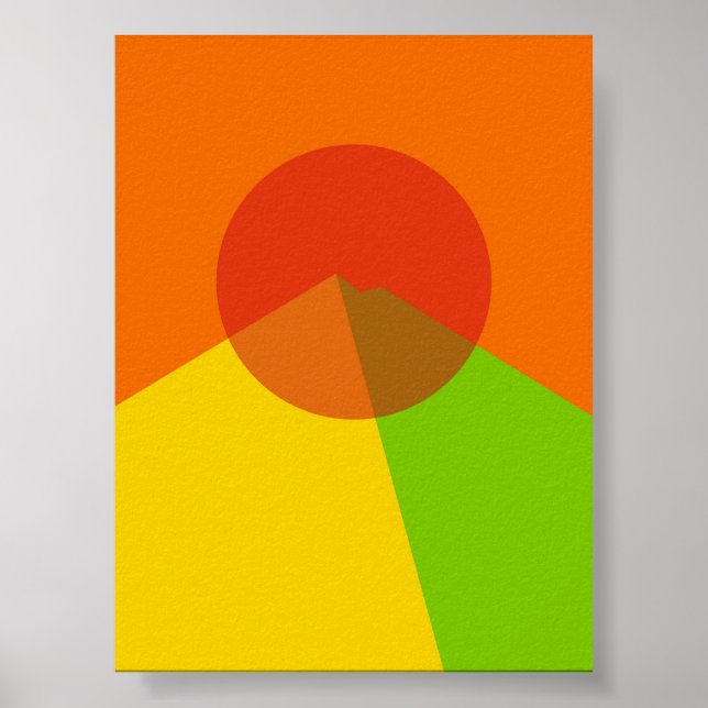 Regenbogen-Sonnenuntergang über dem Abstrakten Geb Poster (Vorne)