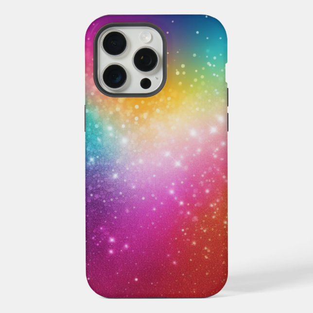 Regenbogen-Sparkle iPhone Hülle (Rückseite)