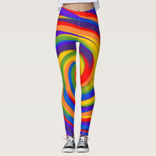 Regenbogen-Spin Leggings