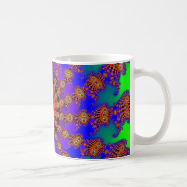 Regenbogen-Spirale, dick (Tasse) Kaffeetasse (Rechts)