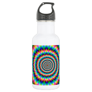 Regenbogen-Spirale optische Täuschung Trinkflasche