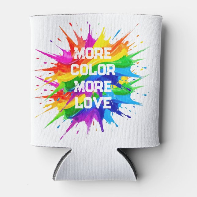 Regenbogen-Splash-Pride-Monat-Design Dosenkühler (Vorderseite)