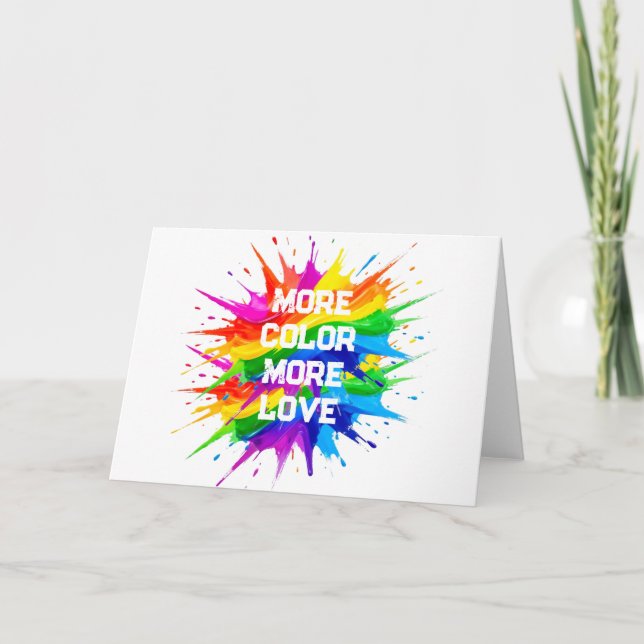 Regenbogen-Splash-Pride-Monat-Design Feiertagskarte (Vorderseite)