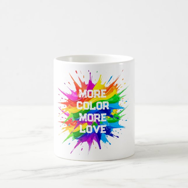 Regenbogen-Splash-Pride-Monat-Design Kaffeetasse (Mittel)