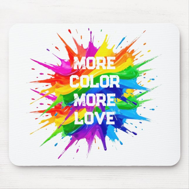 Regenbogen-Splash-Pride-Monat-Design Mousepad (Vorne)