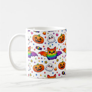 🦇🌈 Regenbogen-Spooky-Party-Crew Kaffeetasse