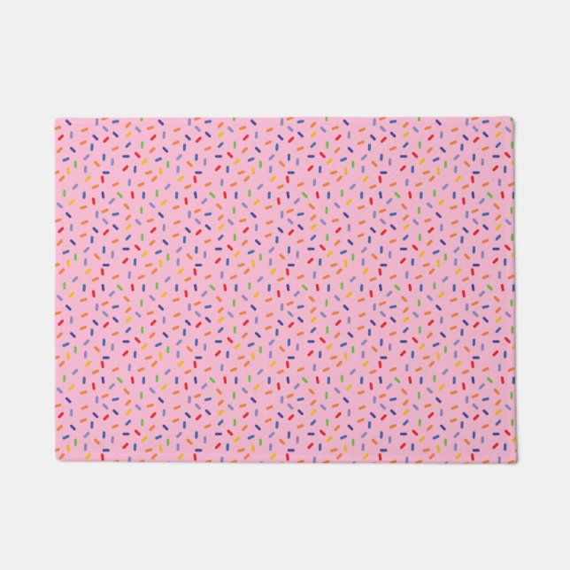 Regenbogen-Sprinklen farbenfrohe Confetti-Light Fußmatte (Vorderseite)