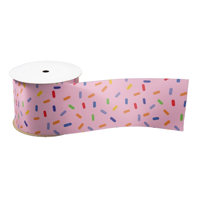 Regenbogen-Sprinklen farbenfrohe Confetti-Light Satinband (Spule)