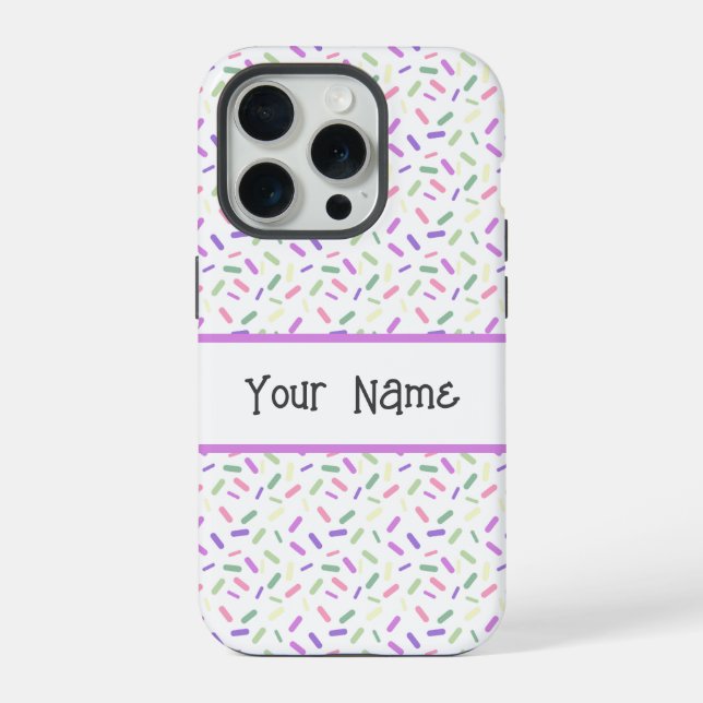 Regenbogen-Sprinkles Genderfae-Pride-Flagge iPhone Hülle (Rückseite)