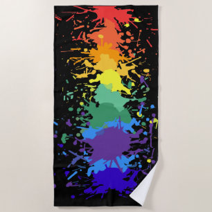 REGENBOGEN-SPRITZEN STRANDTUCH