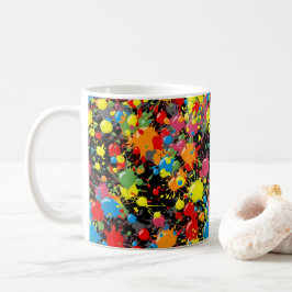 Regenbogen-Spritzer-Farbtropfen PD Kaffeetasse