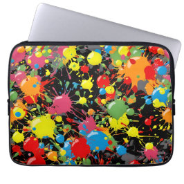 Regenbogen-Spritzer-Farbtropfen PD Laptopschutzhülle