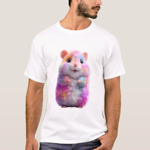 Regenbogen-Spritzer-Fluffiger-Hamster-Männer T-Shirt