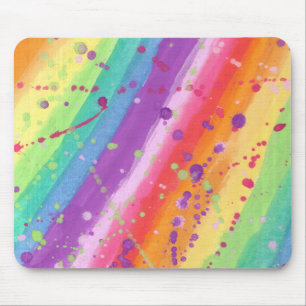 Regenbogen-Spritzer Mousepad