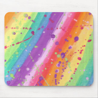Regenbogen-Spritzer Mousepad