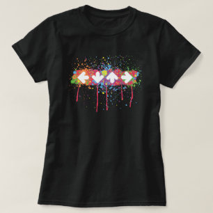Regenbogen-Spritzer T-Shirt