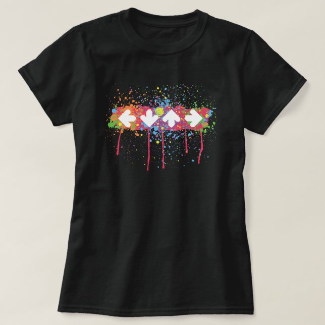 Regenbogen-Spritzer T-Shirt (Design vorne)