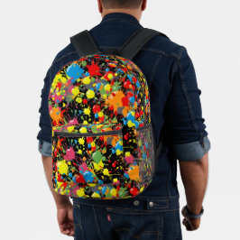 Regenbogen-Spritzlack-Tröpfchen Bedruckter Rucksack