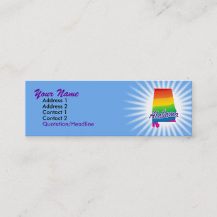 Regenbogen-Staat von Alabama Mini Visitenkarte