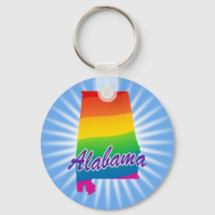 Regenbogen-Staat von Alabama Schlüsselanhänger