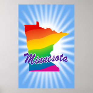Regenbogen-Staat von Minnesota Poster