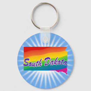Regenbogen-Staat von South Dakota Schlüsselanhänger