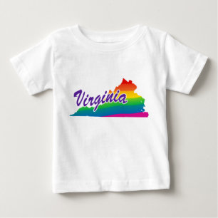 Regenbogen-Staat von Virginia Baby T-shirt