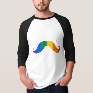 Regenbogen Stache T-Shirt