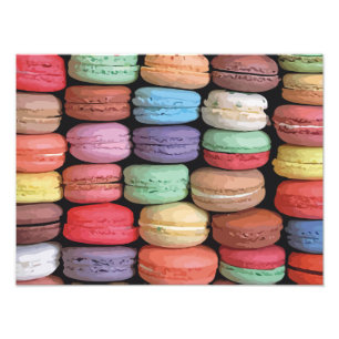 Regenbogen Staplungsfranzosen Macaron Plätzchen Fotodruck